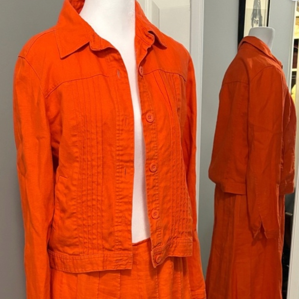 Linen Jacket and Skirt Set